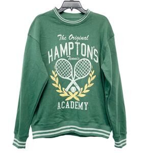 Goodie Two Sleeves The Original Hamptons Tennis Academy Sweatshirt Green Small